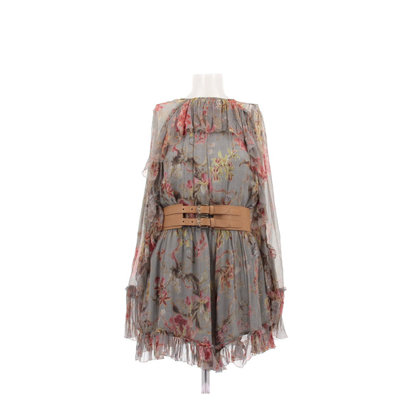 Robe en soie imprimée