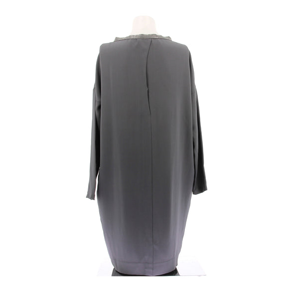 Robe en soie grise