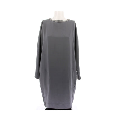 Robe en soie grise