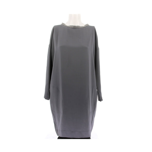 Robe en soie grise