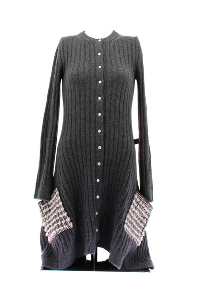 Robe grise en cachemire
