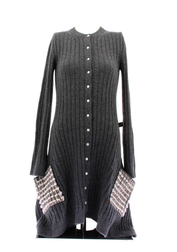 Robe grise en cachemire