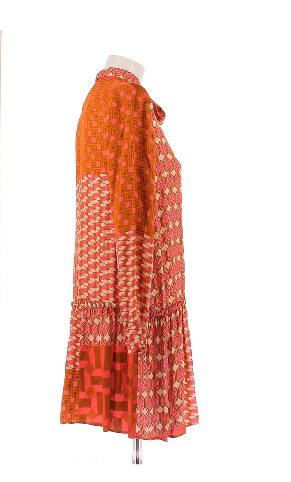 Robe orange imprimée