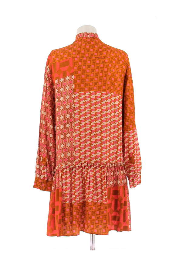 Robe orange imprimée