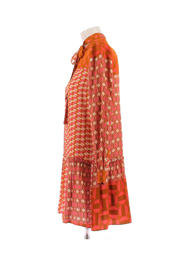 Robe orange imprimée