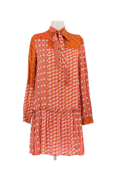 Robe orange imprimée
