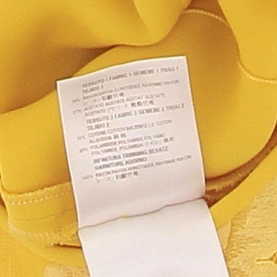 Robe jaune à franges