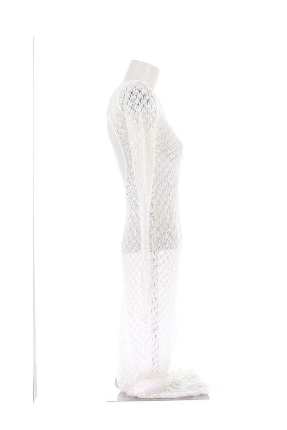 Robe en maille blanche
