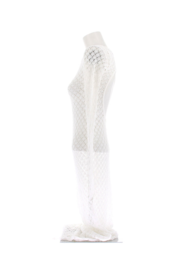 Robe en maille blanche