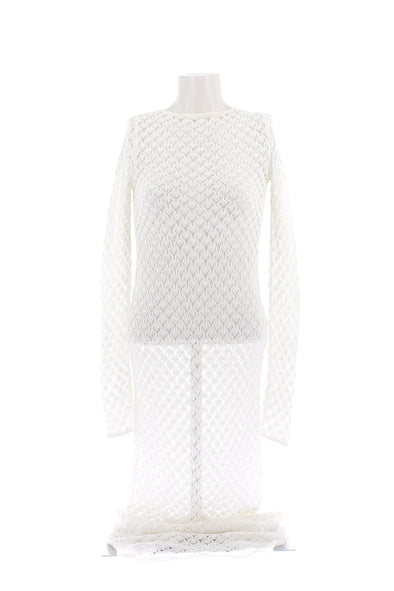 Robe en maille blanche
