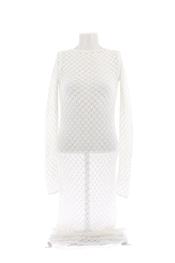 Robe en maille blanche
