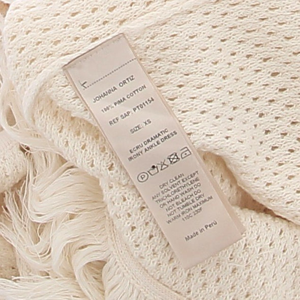 Robe en maille crème