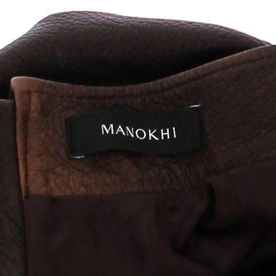 Robe marron en cuir
