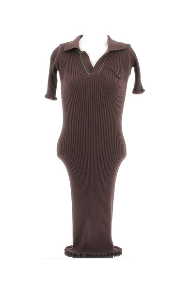 Robe en laine marron
