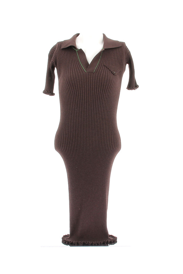 Robe en laine marron