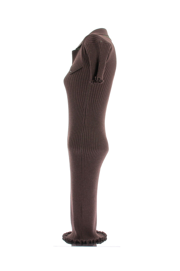Robe en laine marron