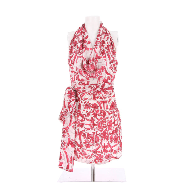 Robe florale en soie