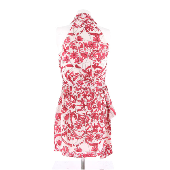 Robe florale en soie