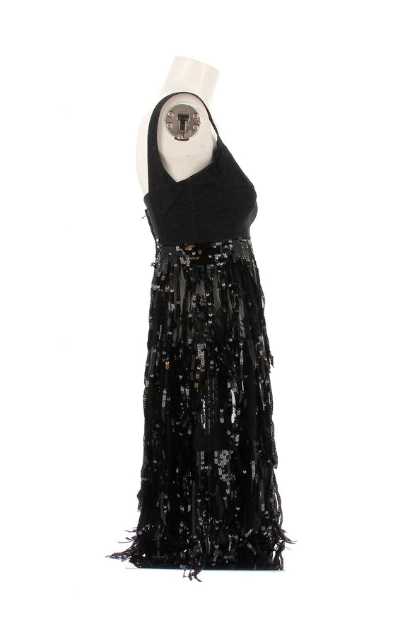 Robe noire à sequins