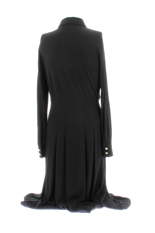 Robe noire en mélange de laine et cachemire