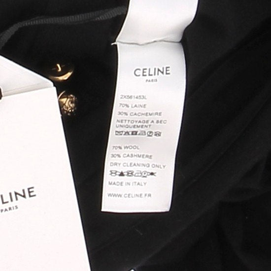 Robe noire en mélange de laine et cachemire