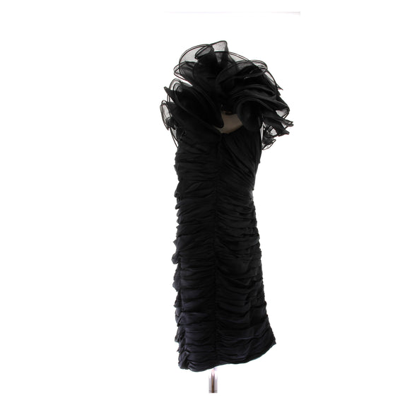 Robe en soie noire