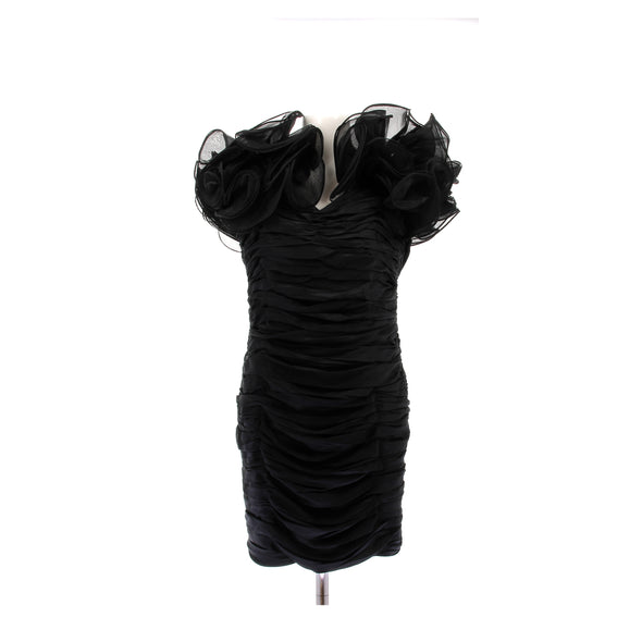 Robe en soie noire