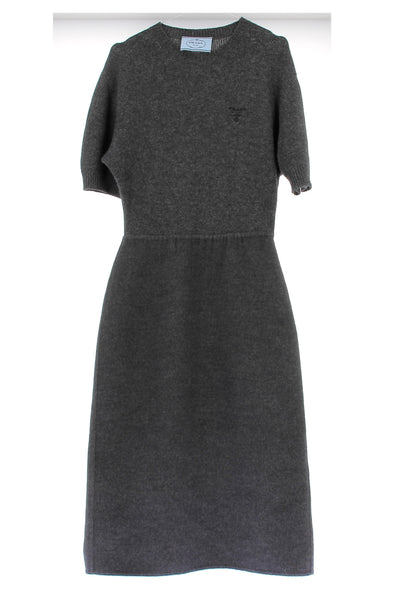 Robe en cachemire gris