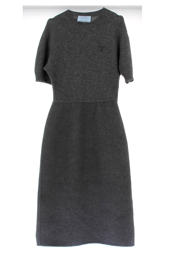Robe en cachemire gris