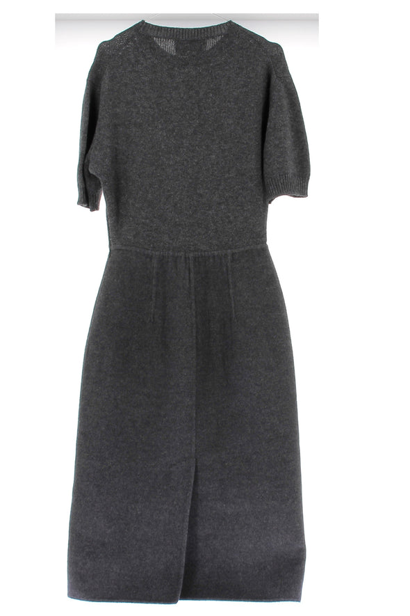 Robe en cachemire gris