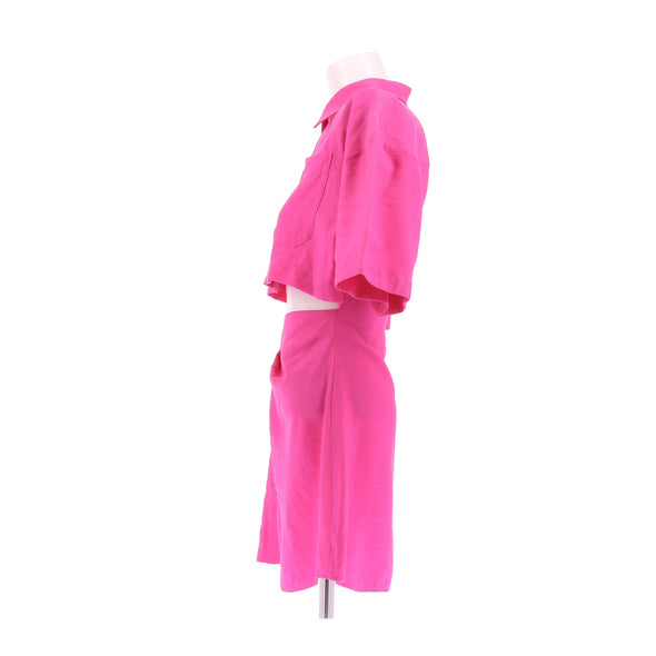 Robe chemise rose