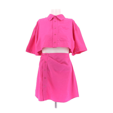 Robe chemise rose
