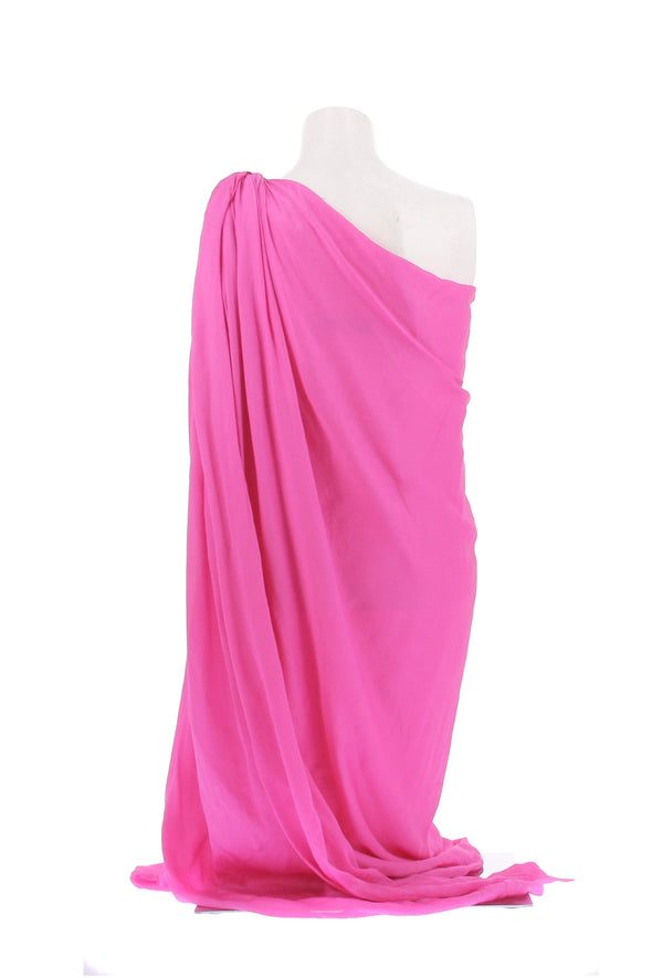 Robe en soie rose