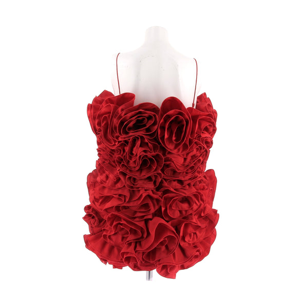 Robe ébouriffée rouge