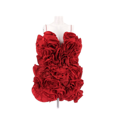 Robe ébouriffée rouge