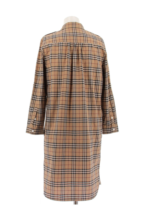 Robe tartan beige