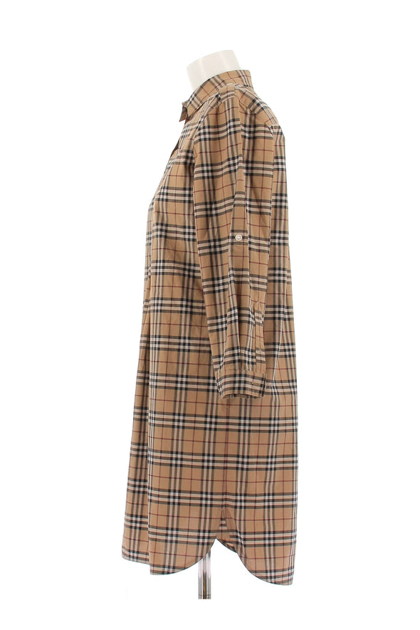 Robe tartan beige