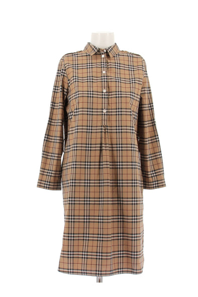 Robe tartan beige