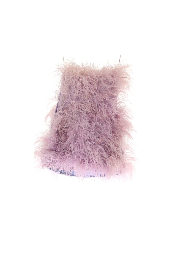 Mini robe à plumes