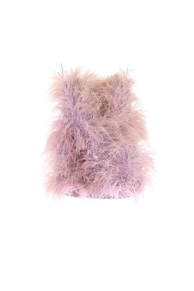 Mini robe à plumes