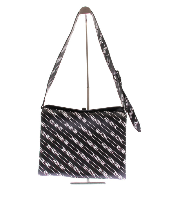Sac à bandoulière noir et blanc