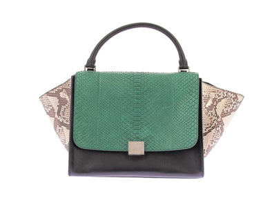 Sac à main "Trapèze" en cuir de python