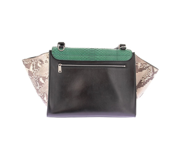 Sac à main "Trapèze" en cuir de python