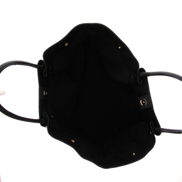 Sac en cuir grainé noir "The New York"