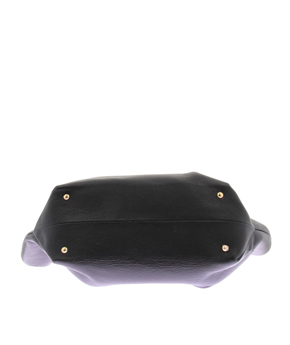 Sac en cuir grainé noir "The New York"