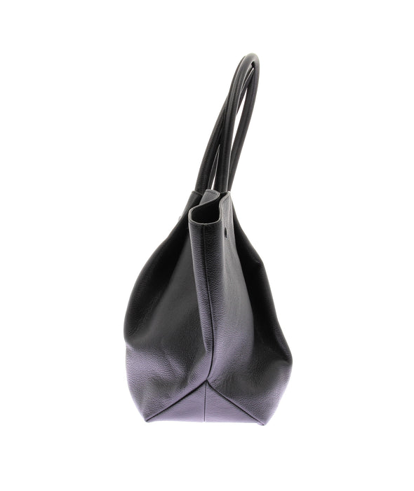 Sac en cuir grainé noir "The New York"