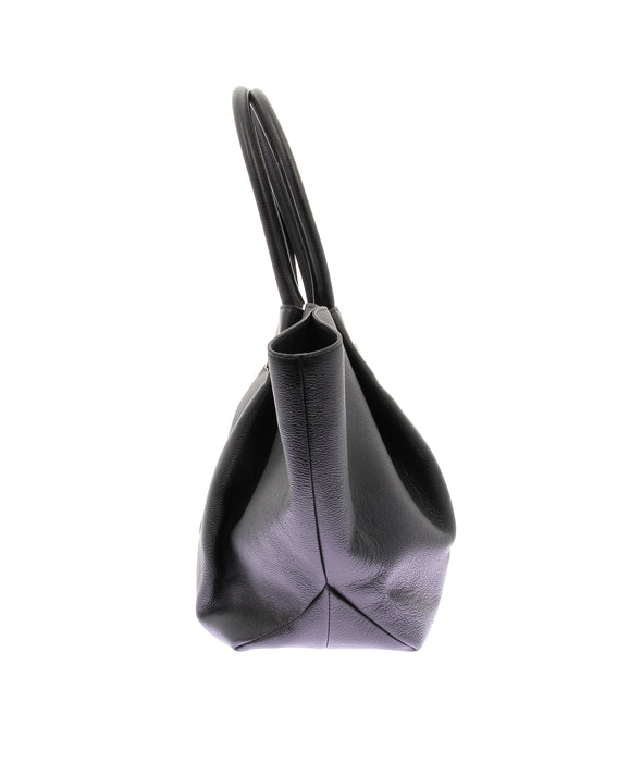 Sac en cuir grainé noir "The New York"