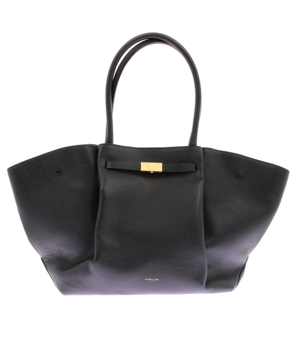 Sac en cuir grainé noir "The New York"