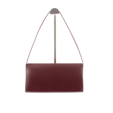 Sac à main "Triangle Origami" bordeaux en cuir