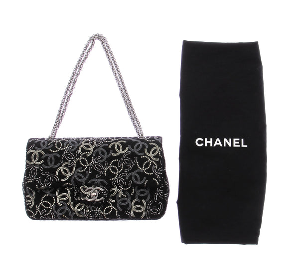 Sac à main "Timeless" noir à strass
